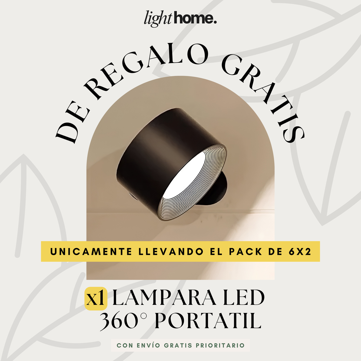 Lámpara Led Recargable Con Sensor De Movimiento | PROMO 3x1